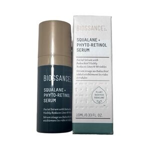 Biossance Squalane + Phyto-Retinol Face Serum‎ .33oz - 10ml New In Box Vegan